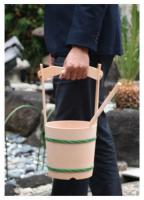 PC製 手桶 小 (タガ茶色) 日本製