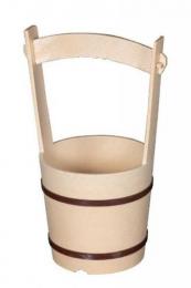 PC製 手桶 大 (タガ茶色) 日本製