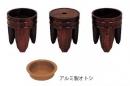 栓摺漆 施餓鬼桶 8寸(24cm) 3ヶ1組 (アルミ落し1ヶ付) 日本製
