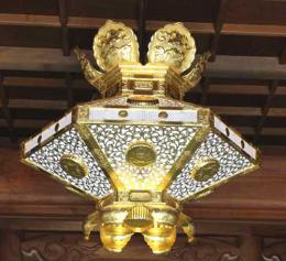 六角菱灯籠 大谷派本山大門型90cm 寺院仏具