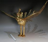 未使用長期保管品■神輿・厨子用 金メッキ鳳凰彫■金工品・祭礼具