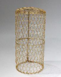 本願寺各派用 伝統的工芸品 金メッキ鉄製金網仏飯覆 小