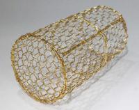 本願寺各派用 伝統的工芸品 金メッキ鉄製金網仏飯覆 小